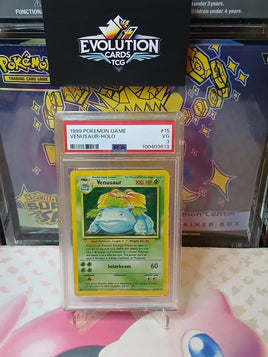POKEMON TCG- 1999 BASE SET UNLIMITED #15 VENUSAUR-HOLO PSA 3
