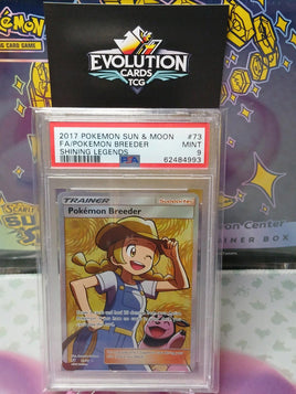 Pokemon TCG PSA 9 Pokemon Breeder 73/73 - S&M Shining Legends FA Trainer Mint