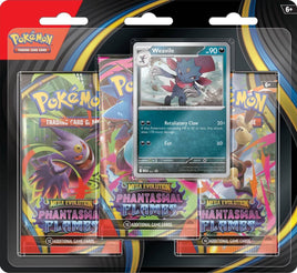 Pokemon TCG: Phantasmal Flames 3 Pack Blister Weavile