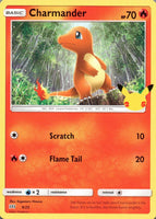 Charmander Pokémon 25th Anniversary McDonald's Promo Trading Card 9/25 NM/M
